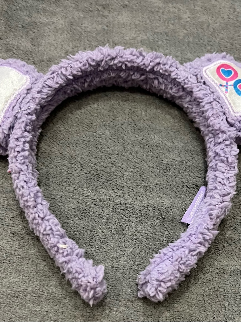 Care Bears Lavender Plush Kids Headband with Heart Patches